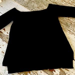 ZARA Knit Square Neck Black Top